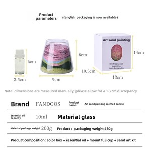 Kit de Matériaux DIY pour Bougie Parfumée en Verre avec Peinture au Sable Parfumée d'Intérieur Originale – Cadeau d'Anniversaire et de Mariage - Product Image 5