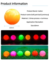 Balle de parc de golf LED personnalisée en usine Balle de golf lumineuse à trois couches pour entraînement de nuit
