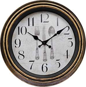 Horloge murale à quartz personnalisée de style vintage, rétro silencieuse, suspendue pour la décoration de bureau de <span class=keywords><strong>café</strong></span> à la maison, design artistique à face unique - Product Image 1