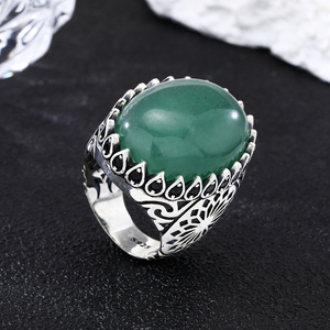 Vente en gros de bague vintage en Offre Spéciale turquoise pour homme bague en <span class=keywords><strong>pierre</strong></span> d'aventurine en <span class=keywords><strong>onyx</strong></span> noir et pierres - Product Image 5