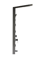 Offre Spéciale De Luxe Noir Couleur Mur monté salle de bains LED smart panneau de douche en acier inoxydable panneau de douche de pluie