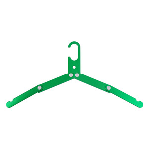 Perchero Plegable de Aluminio para Exteriores, Tipo Gancho Verde, Organizador de Ropa para Camping, Viajes y Uso Doméstico - Product Image 1