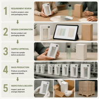 Mini humidificateur ultrasonique EL045 en gros avec diffuseur d'arômes et boîte colorée pour l'hôtellerie et la maison