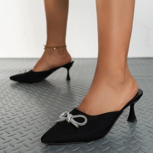 Sandales à talons hauts pointus pour femmes, sexy, à enfiler, motif léopard, confortables, décontractées, pour l'été et l'extérieur - Product Image 5