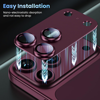 Protection d'objectif d'appareil photo anti-rayures en verre avec cadre métallique premium pour iPhone 18 Pro Max, modèle 2026