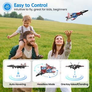 2.4G Foam <span class=keywords><strong>RC</strong></span> Flugzeug kämpfer Spielzeug Fernbedienung Stunt Drone Aircraft 360 Flip Altitude Hold Headless Mode Quadcopter mit Licht - Product Image 3