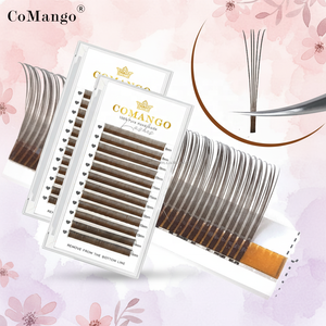 Extensions de cils 5D faites à la main, effet Mega <span class=keywords><strong>Wet</strong></span> Look, marron, 5D Flower God Comic Fairy Eyelashes <span class=keywords><strong>Angel</strong></span> Premade Fans - Product Image 1