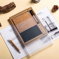 Ensemble de carnets A5 écologiques créatifs en liège et paille de blé, personnalisable, pour fournitures de bureau