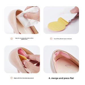 Autocollant de talon <span class=keywords><strong>anti</strong></span>-chute et <span class=keywords><strong>anti</strong></span>-usure en forme d'aile pour chaussures femme, demi-semelle et ajustement taille plus - Product Image 4