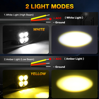 Feux de brouillard auxiliaires pour moto à 4 lentilles, projecteurs LED 40W, phare supplémentaire, lampe de conduite électrique