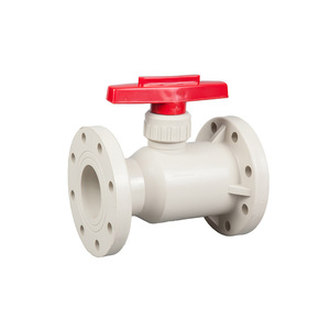 Vanne à boisseau sphérique Bodie PPH Q41F-10S en plastique à commande manuelle pour milieux chimiques - Product Image 1