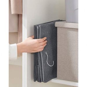 5 Compartments Non-woven Fabric Hanging Sweater Organizer Foldable <b>Wardrobe</b> Storage Bag for Clothes Home Closet Use - Product Image 6