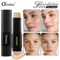 Fond de teint en stick à pinceau souple, minimiseur de pores, longue tenue, waterproof, contrôle du sébum, fini mat naturel, couvrance totale