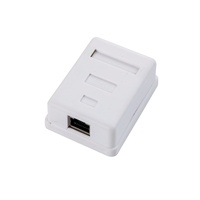 Caja de Conexión Keystone Cat5e UTP Sin Blindaje, 1 Puerto 8P8C T568A/B, Montaje en Superficie