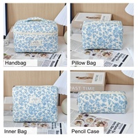 Sac de toilette personnalisé de style pastoral campagnard, imperméable, durable, avec logo personnalisé, souvenir, imprimé floral léopard, sac à maquillage