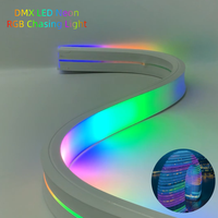 Bande lumineuse LED néon RGB DMX IP67 50*30mm 24V étanche pour façade de bâtiment, pixel adressable, lumière de scène colorée RGB DMX LED