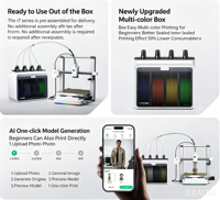 Impresora 3D SPARKX I7 Multicolor CREALITY para Niños, Educación en Casa, Detección Automática de Filamento, Recuperación de Filamento Perdido, para Aprendizaje STEM