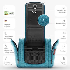 <b>Large</b> 9-Litre Hanging Zipper Closure Nylon Toiletry <b>Bag</b> Cosmetic <b>Storage</b> Spaces Factory Direct From Vietnam - Product Image 2