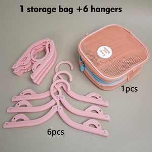 Cintres pliables de voyage en plastique avec sac de rangement, séchoir portable peu encombrant – Offre spéciale - Product Image 3