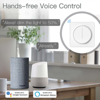 Interruptor Táctil Inteligente con Atenuación Gradual LangYeao ZIGBEE Mesh, 300W, LED, CFL, Compatible con Alexa, Google Home, Temporizador y Programación