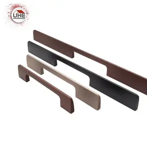 Custom Made Solid Wardrobe <strong>Door</strong> Long Handle Pulls Kitchen Cabinet <strong>Door</strong> Handles <strong>Black</strong> - Product Image 1