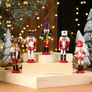 Fournitures de fête de noël Miniatures <span class=keywords><strong>Casse</strong></span>-<span class=keywords><strong>Noisette</strong></span> Marionnette Ornements Dessin Animé Noix Soldats Bande Poupées - Product Image 1