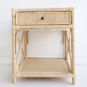 Nightstand ไม้จีนขยายได้พร้อม2ลิ้นชักสำหรับห้องนอนและโรงเรียนใช้สไตล์มินิมอล - Product Image 1