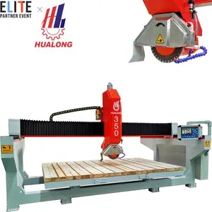 HUALONG machinery-Máquina cortadora de piedra de cuarzo, HLSQ-350c, piedra de roca, mármol, círculo, poligón, corte de mesa, encimera de granito