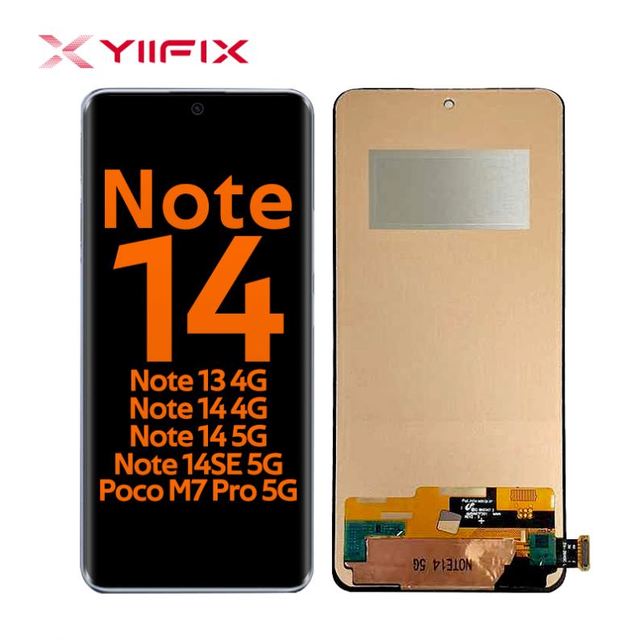 Premium Mobile Phone OLED Display Touch Screen Panel for Redmi Note 14134G5G14SEPoco M7 Pro 5G Sapphire 1 Year