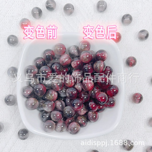Perles rondes en verre cristal Lampwork de 10 mm, changeantes de couleur, pour bijoux DIY, bracelets, breloques de téléphone, pendentifs de voiture, accessoires - Product Image 1