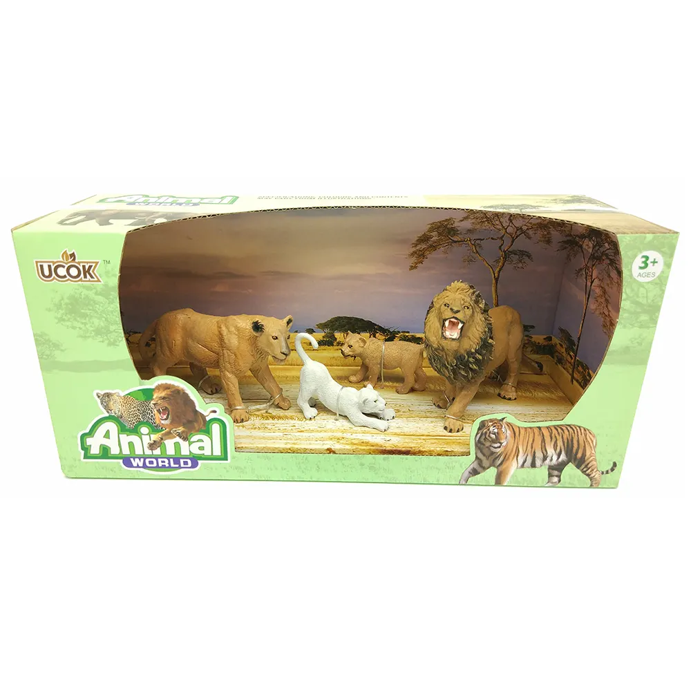 Kinderen Educatief Klasse Leermiddel Safari Animal Realistische Plastic Leeuw Model Speelgoed