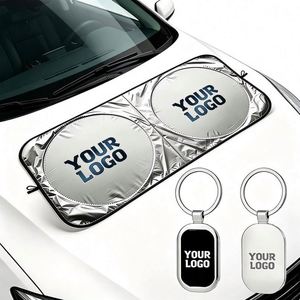 Gift Wholesale Custom Printing Logo Car Sunshade for Car Dealer Promotion Business Gift Front <b>Window</b> Side <b>Window</b> Car Sun <b>Shades</b> - Product Image 1
