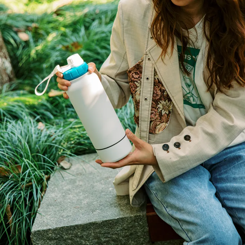 Doppelwandige isolierte Edelstahl-Wasser flaschen mit kunden spezifischem Logo, wieder verwendbare Trink-Sport-Wasser flaschen, kostenlose Probe, 32 oz