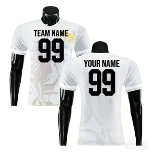 Maillot de football <span class=keywords><strong>américain</strong></span> unisexe de haute qualité pour adulte, manches courtes, imprimé, taille XL, découpe automatisée, respirant, vêtements de sport personnalisés - Product Image 3