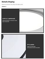 Bestseller Plafonnier LED rond ultra-fin en plastique moderne imperméable pour salle de bain avec couleur changeante