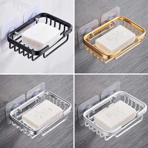 Portasapone a ventosa <span class=keywords><strong>da</strong></span> parete per bagno e cucina, cestino porta sapone in metallo, contenitore per sapone - Product Image 5