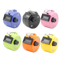 Compteur manuel numérique portable 4 chiffres pour la maison intelligente, compteur de paume mécanique, 8 couleurs assorties