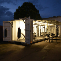 2025 nouveau conteneur de salle de sport en plein air multifonctionnel personnalisé en acier et panneau sandwich matériel Fitness entraînement maison utilisation