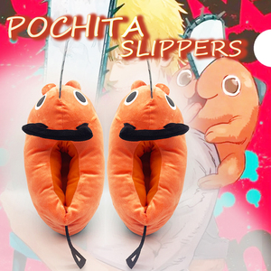 Nouveau Pochita personnalisé en peluche pantoufles confortables maison chaud tronçonneuse homme <span class=keywords><strong>Anime</strong></span> de Pochita Cartoon pantoufles en peluche - Product Image 3
