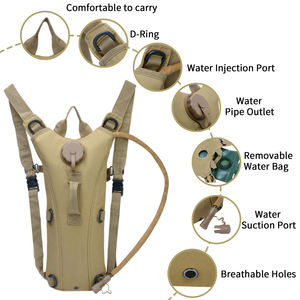 水袋バックパック,超軽量トレイルランニングベスト戦術キャメル水膀胱付き - Product Image 3