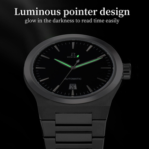 Novedades Reloj de pulsera de acero inoxidable de lujo a la moda Reloj mecánico luminoso impermeable para hombres - Product Image 4