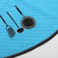 Serviette de cuisine ronde avec motif de broderie Serviette de vaisselle de nettoyage de cuisine de haute qualité