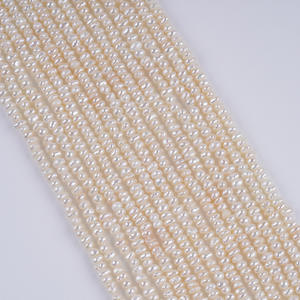 Promotion pour perles de pomme de terre blanches d'eau douce naturelles de 3 à 3,5 mm, perles en vrac pour accessoires de bijoux DIY, vente en gros - Product Image 5