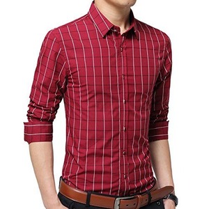 Cool Smart à la mode belle vente en gros hommes chemise de haute qualité nouvelle conception Offre Spéciale couleur unie à manches longues chemise décontractée hommes velours côtelé - Product Image 4