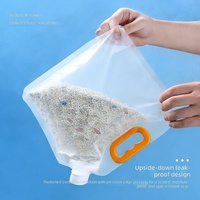 Sachet Doypack personnalisé pour litière pour chat, emballage pour animaux de compagnie avec poignée, sac composite imprimé du logo pour litière pour chat, nourriture sèche, etc.