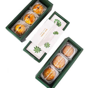 Wholesale Custom Logo Food Grade Material Donut Waffle Pastry Cookie Dessert Bakery Cake Paper Packaging Box With Handle Sleeve