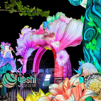 Projet clé en main d'éclairage de Noël : Expérience lumineuse magique aux lumières champignon, Festival des lumières pour parcs d'attractions, Lanternes de fêtes
