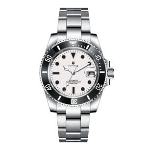 นาฬิกาข้อมือผู้ชายแบบอัตโนมัติ สแตนเลสสตีล คุณภาพสวิส รับทำโลโก้ตามสั่ง พร้อมพรายน้ำ กันน้ำ - Product Image 3