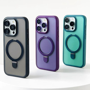 360 Rotation Stand Mat Magnétique Sans Fil Couverture De Charge pour <span class=keywords><strong>iPhone</strong></span> 16 15 14 13 12 <span class=keywords><strong>11</strong></span> béquille Cas Avec Caméra Lentille Protecteur - Product Image 2