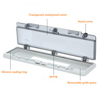 Boîtier de jonction étanche IP66 en plastique PC transparent pour disjoncteur à 2 voies avec fenêtre de surveillance